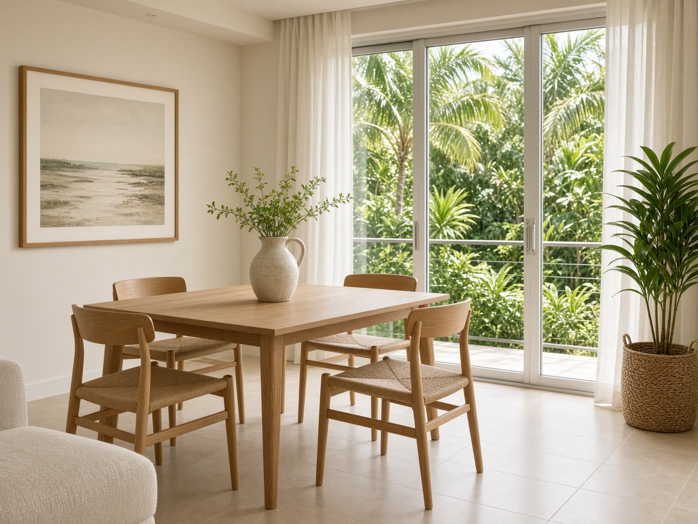 Illustrative dining nook in a South Florida home